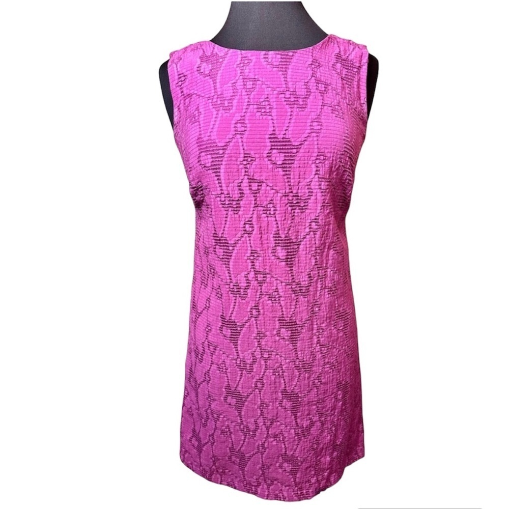 Loft size 0 purple/fuchsia Sleeveless shift dress